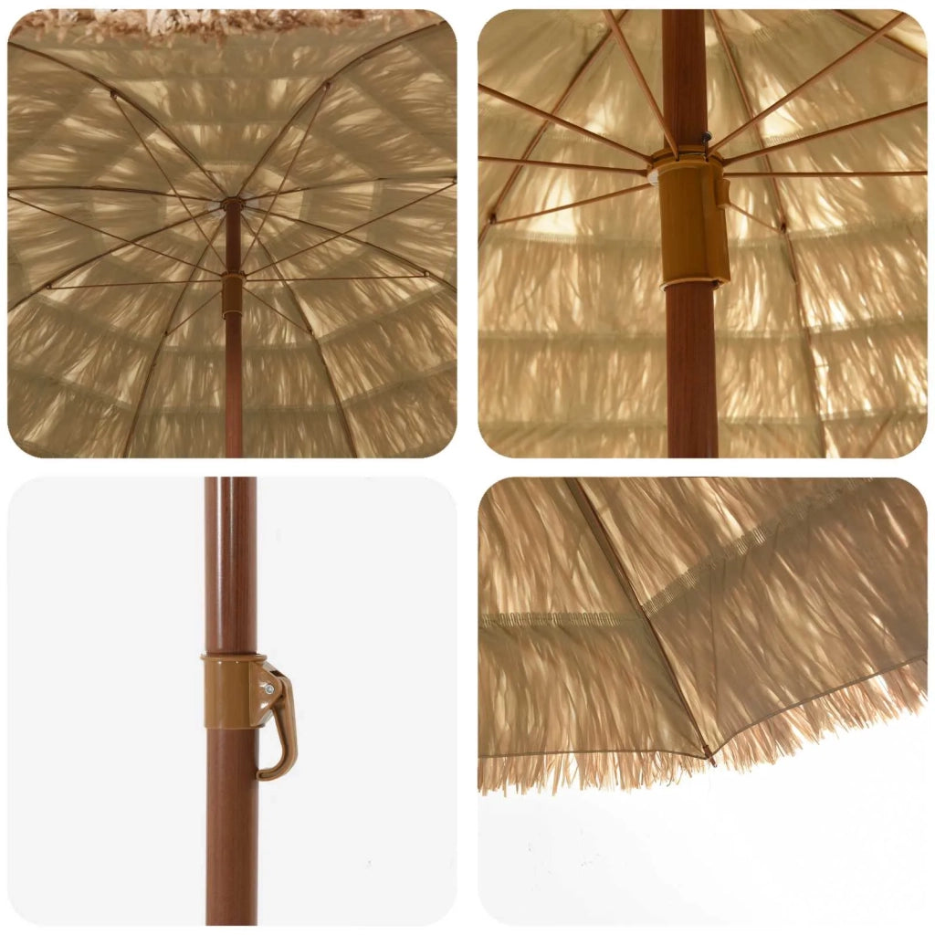 Ombrellone da Spiaggia-Ombrellone da mare Naturale 255 x 255 x 255 cm