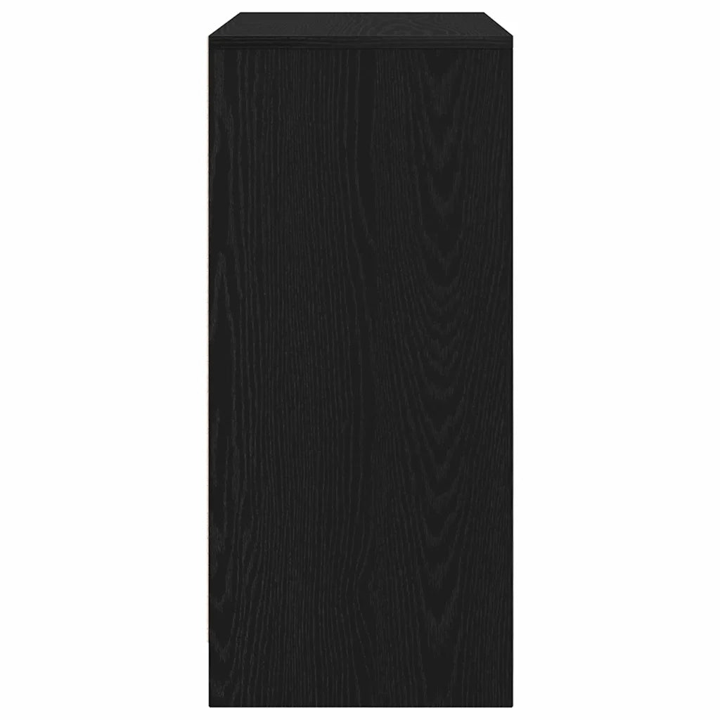 Scarpiera Rovere Nero 57x34x76 cm in Legno Multistrato