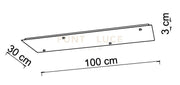 BASE-4RE N LED  Base rettangolare 100cm nero opaco rettangolare 4 luci led integrato