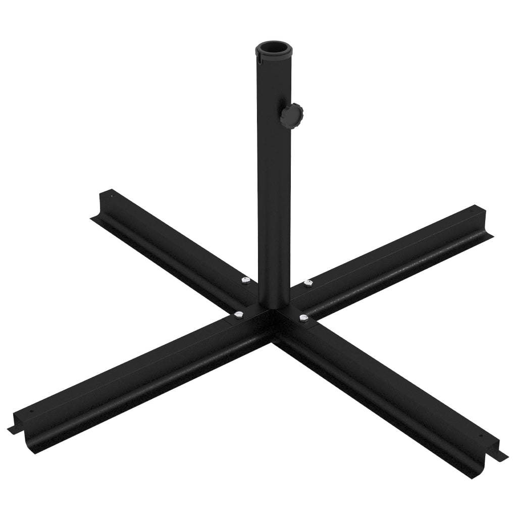 Piedistallo per ombrellone a croce ¨C zephmum ¨C nero 100x100x75 cm