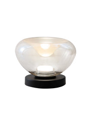 Brena - Lampada da tavolo Cognac Fabas Luce - LED 11W dimmerabile Touch - Vetro borosilicato cognac concavo