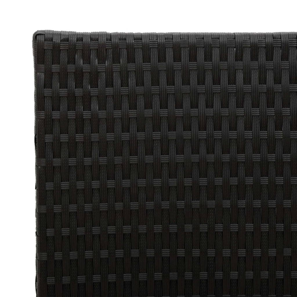 Vasetto alto Nero 55 x 22 x 70 cm polyrattan CFW4787122