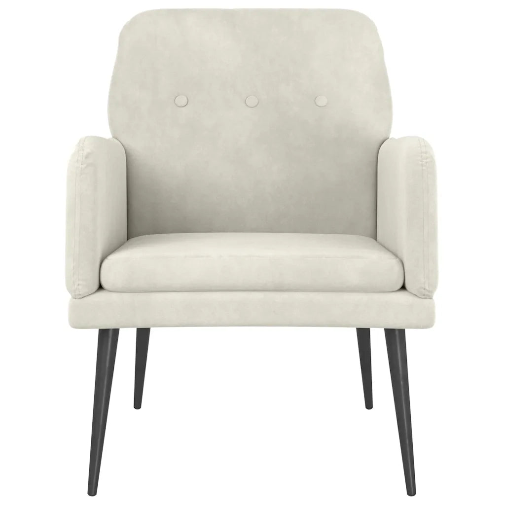Poltrona Crema 62x79x79 cm Velluto 351412