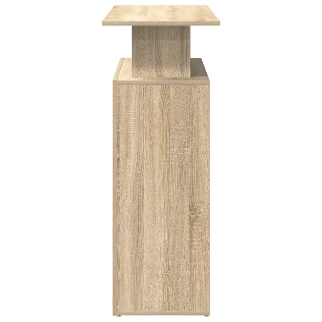 Scrivania per Reception Rovere Sonoma 100x40x104 cm in Legno Massello di Argilla 859053