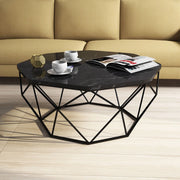 Coazzolo, Tavolino da Salotto Forma Ottagonale, 90x90x38h cm Nero