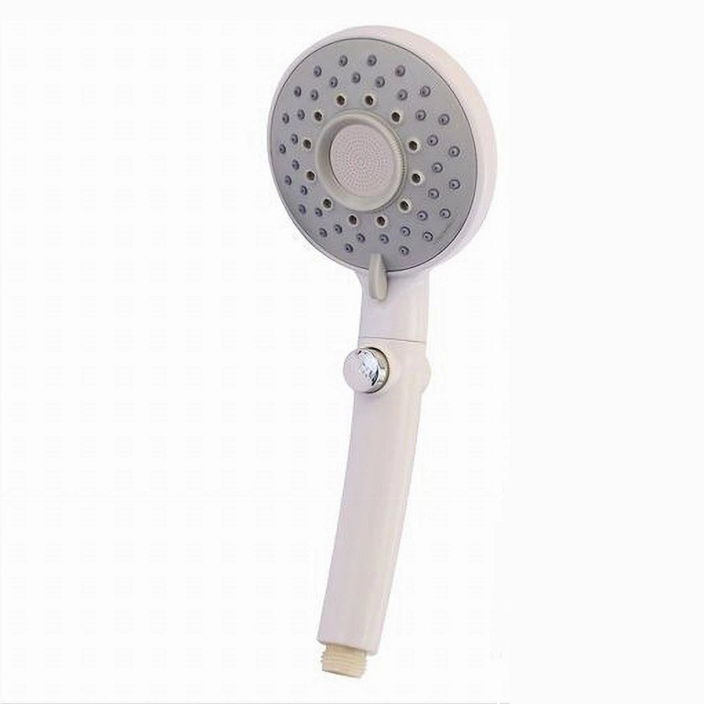 Trade Shop - Doccetta Soffione Doccia Multigetto Con Pulsante Rotondo Moderno 10.5x27cm 79702 -