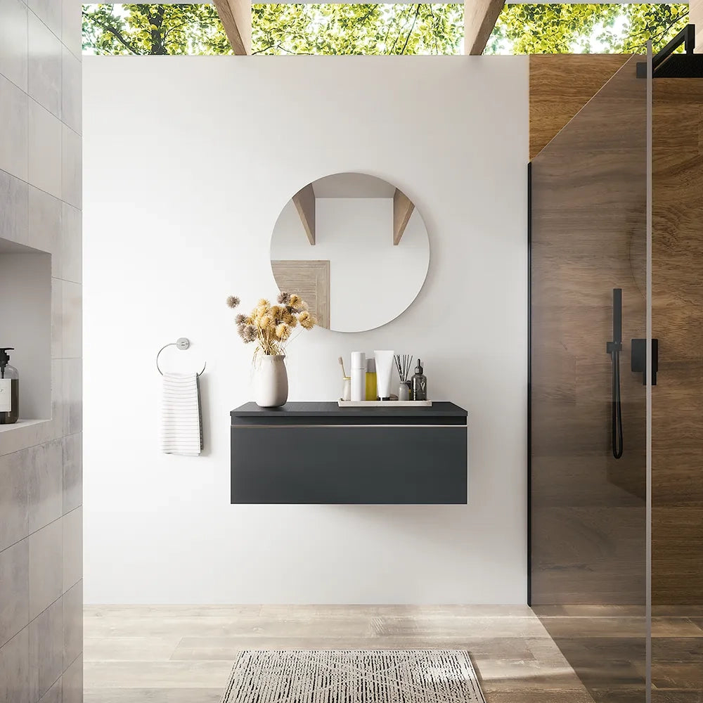 Cassettone sospeso 60 cm antracite | Darwin