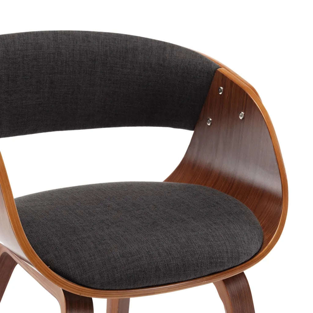 Sedie da Pranzo 2 pz Legno Curvato e Tessuto Grigio 278859
