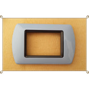 Trade Shop - Placchette Placche In Abs Compatibili Per Master Modo Colorra Placca Copriprese - Grigio -3 Fori     -