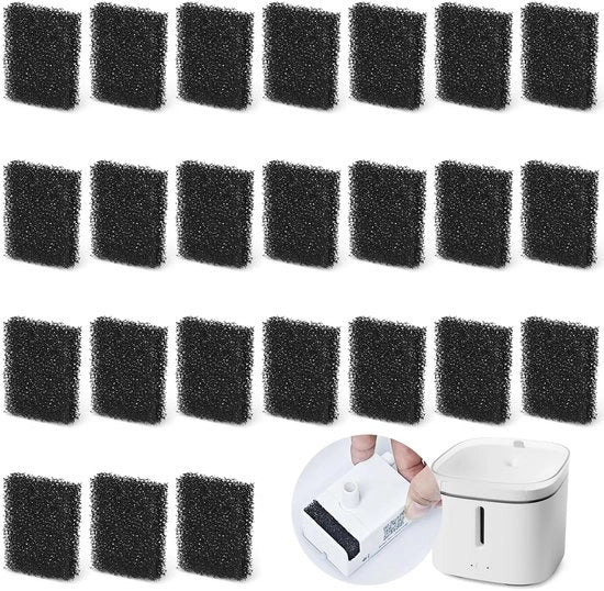 Filtro per fonte per gatti, 24-pack filtro schiuma per fonte per gatti, filtro per pompa, filtro schiuma per fonte per gatti, filtro schiuma per fonte per gatti da sostituire