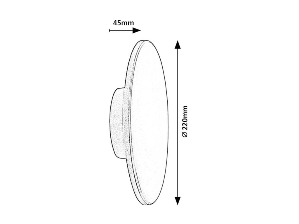 Applique esterna disco Ø22 grigia LED 15W CCT IP65 Rabalux