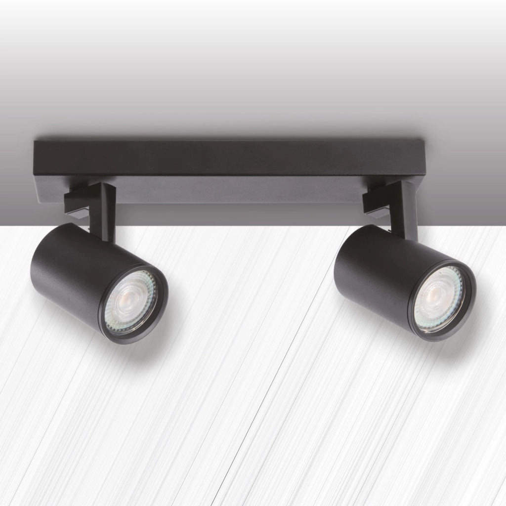 Faretto doppio soffitto/parete 2xGU10 10W nero Polux LYNX
