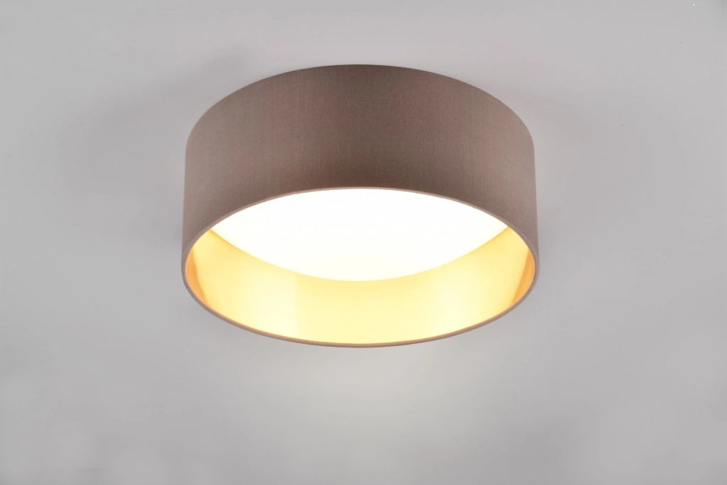 Plafoniera rotonda 30 cm grigia LED 12W RL Locarno