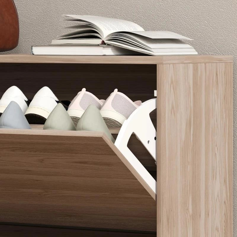 SET MOBILI DA INGRESSO CON PANCA SCARPIERA, APPENDIABITI A MURO E SPECCHIO, 80X27X46.5 CM, MARRONE SCURO