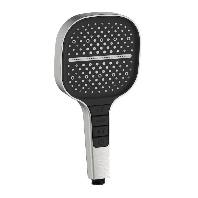 Doccino acciaio spazzolato e nero con pulsanti integrati 3 getti - serie Mercurio