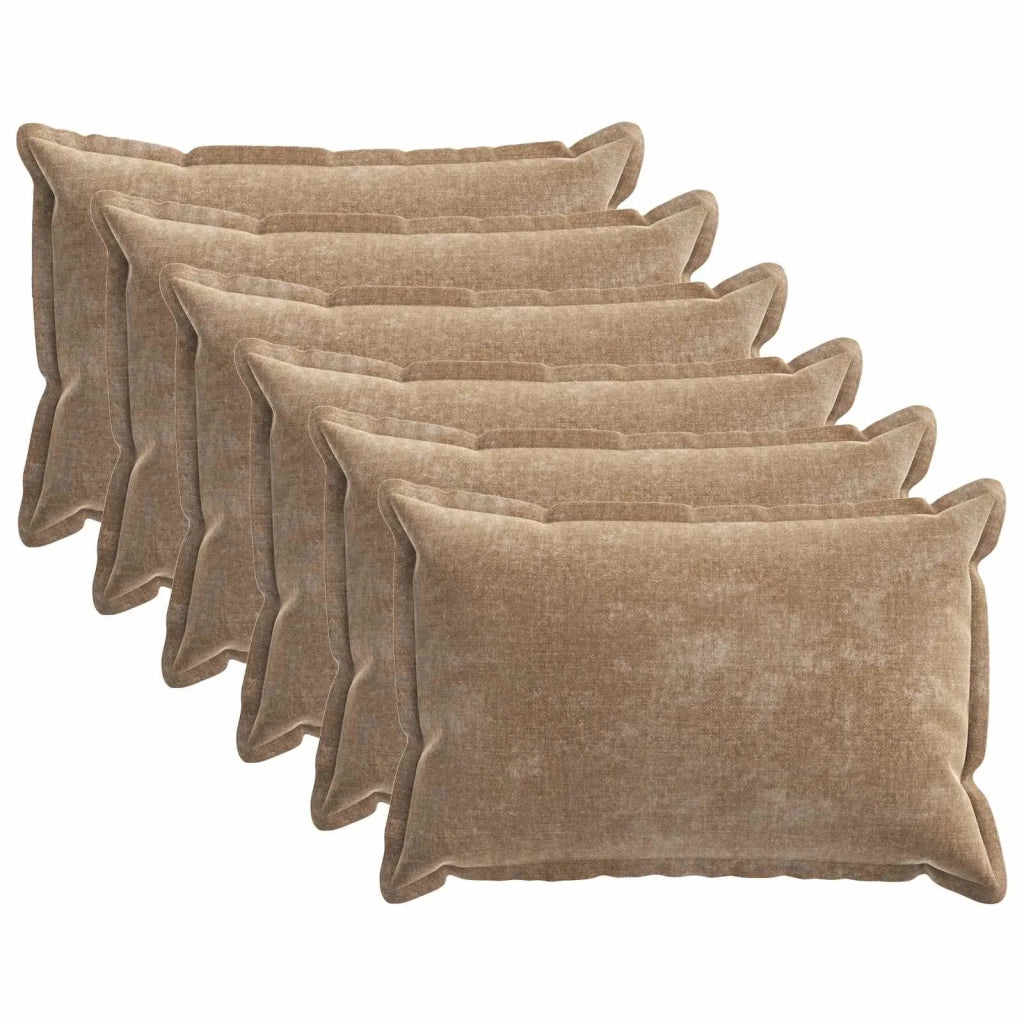 Federa 6 pz HOUTEN Marrone 30 x 50 cm Tessuto Chenille 916180