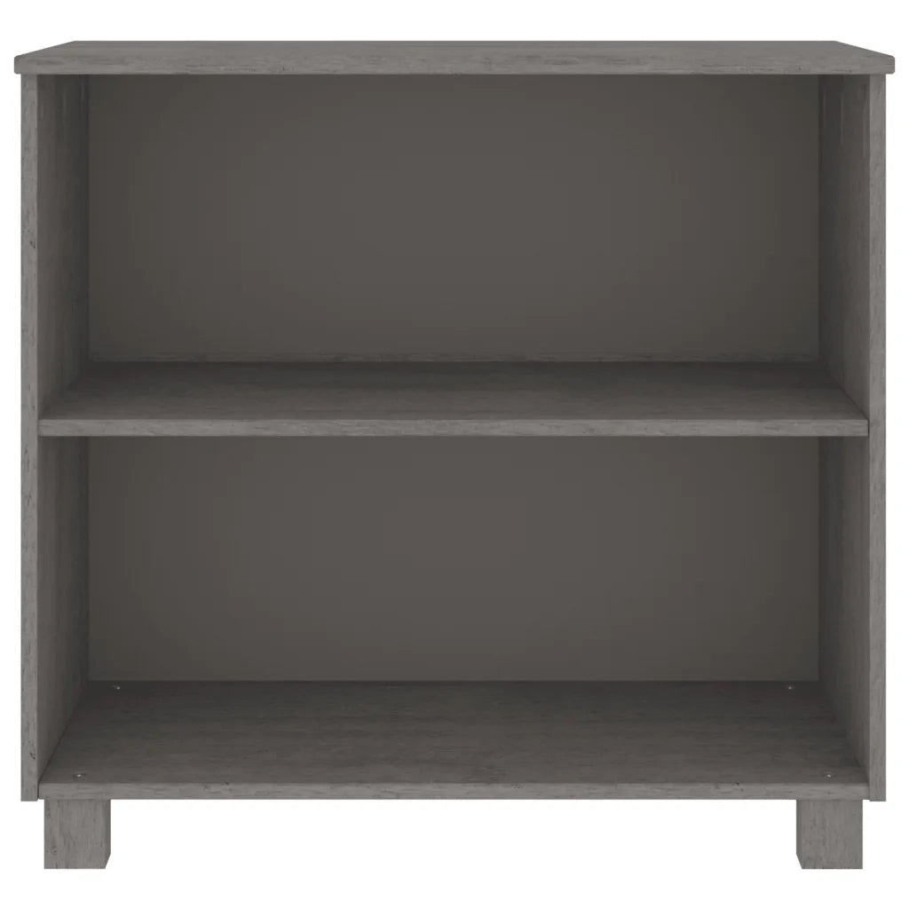 Credenza HAMAR Grigio Chiaro 85x35x80 cm Legno Massello di Pino 340503