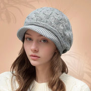 Cappelli invernali con bordo largo per donne, pettinature baseball per donne, cappellini per donne, cappelli senza bordo, cappelli invernali con imbottitura a maglia, cappelli invernali con imbottitura a fleece per donne, cappelli per donne invernali