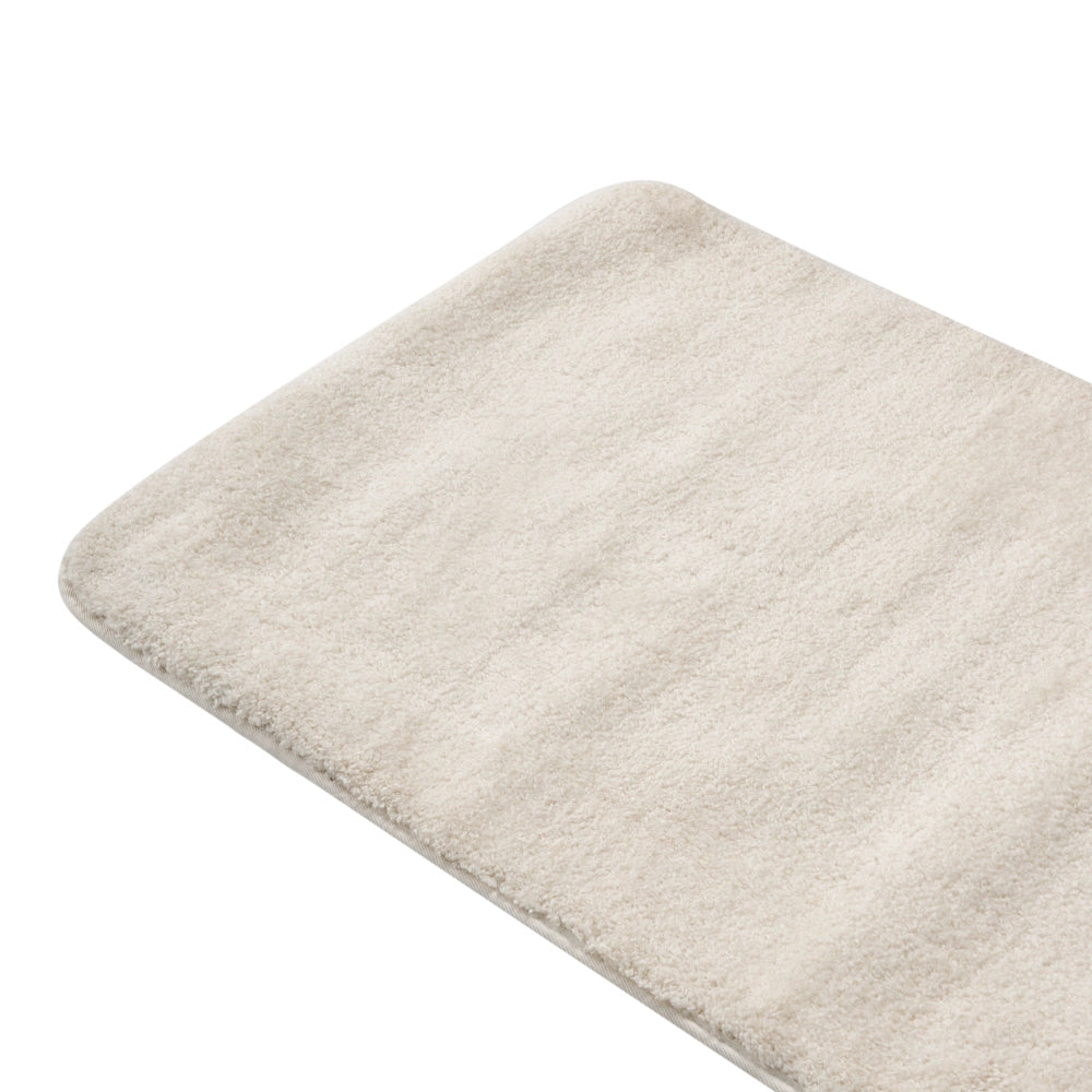 Tappetino da bagno in microfibra bianco sporco 60 x 90 cm con retro antiscivolo Accessori da bagno rettangolari morbidi