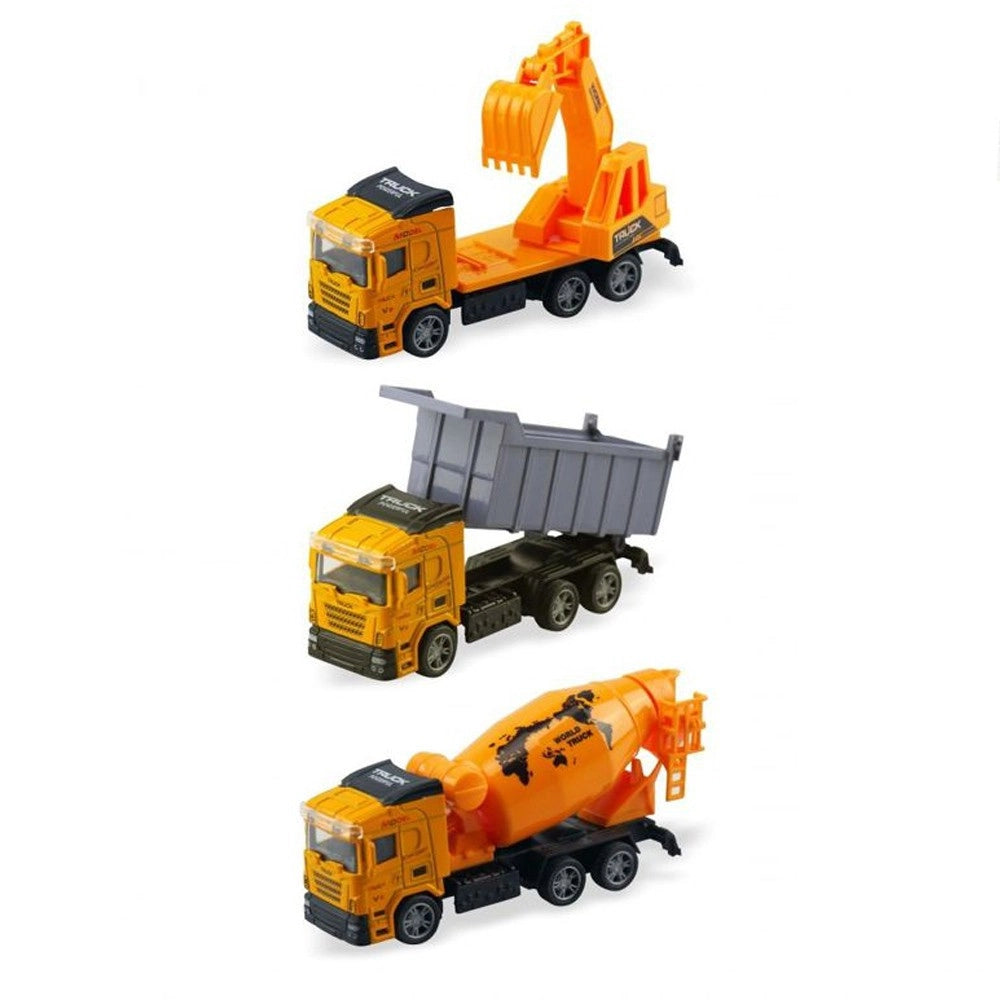 Trade Shop - Macchinina Giocattolo Educativo Per Bambini Mezzi Da Lavoro Camion Metal Lux -