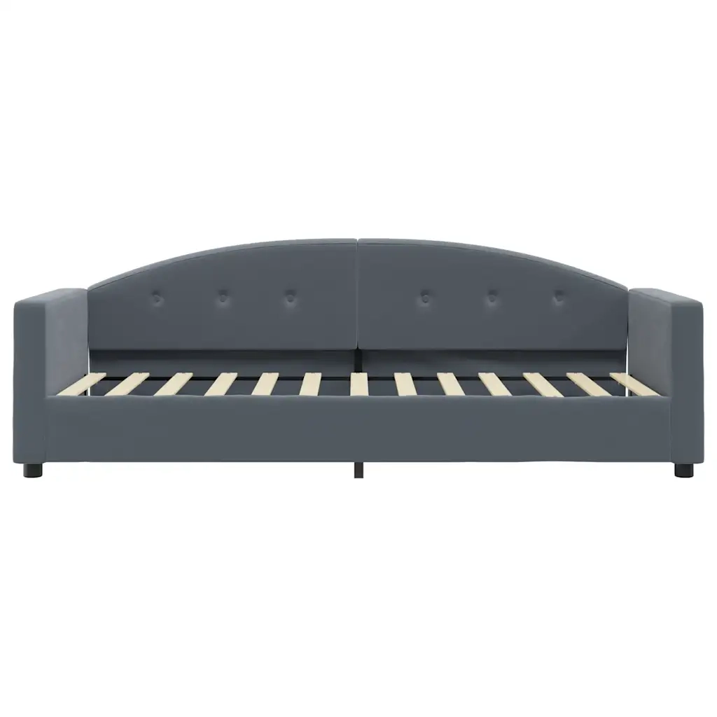 Divano Letto con Materasso Grigio Scuro 80x200 cm in Velluto