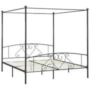 Letto matrimoniale | Letto per adulti | Giroletto Baldacchino senza Materasso 200x200 cm Metallo