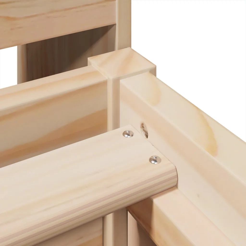 Giroletto senza Materasso 75x190 cm in Legno Massello di Pino 3323518