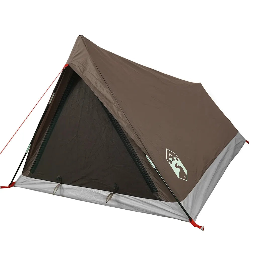 Tenda da Campeggio per 2 Persone-Tenda per Escursionismo Marrone Impermeabile 943167