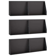 Muro di contenimento 6 pz 60 x 12 x 40 cm Acciaio Nero 3449163