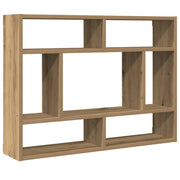 Scaffale a parete | Ripiano a parete | Mensola a parete Rovere Artigianale 75x16x55 cm in Truciolato