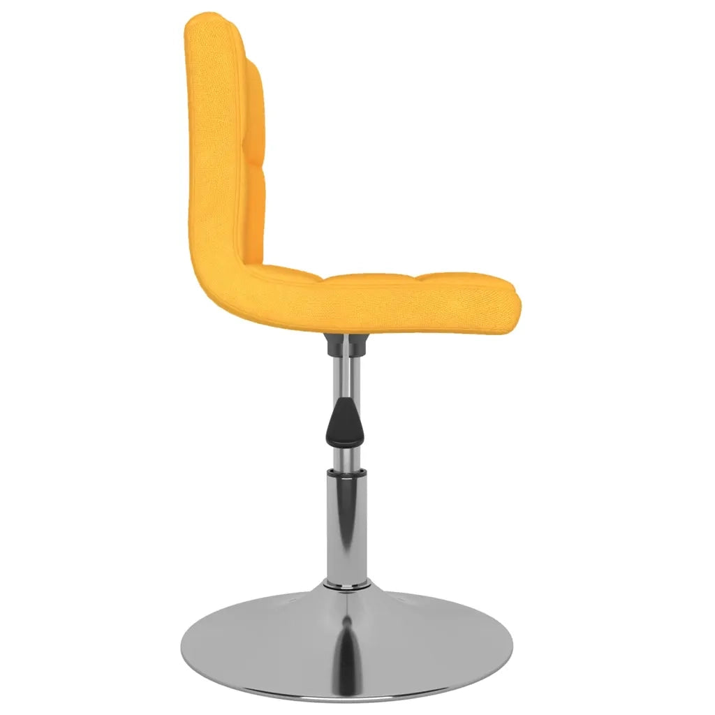 Sedie da Pranzo Girevoli 4 pz Gialle in Tessuto 3087455