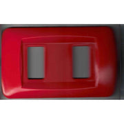 Trade Shop - Placchette Placche In Abs Serie Magic Bticino Compatibili Placca Copriprese Fori - Rosso Scuro -4 Fori     -