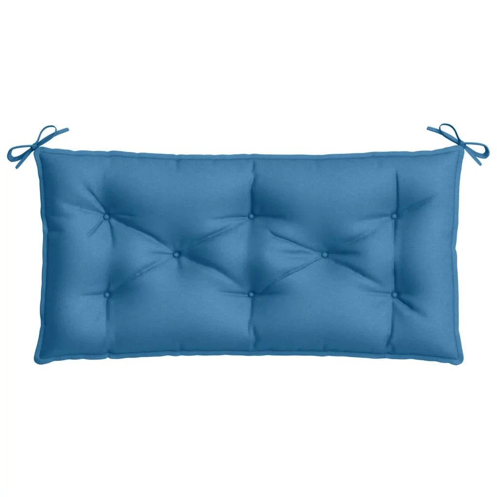 Cuscini Panca Giardino 2pz Blu MÃ©lange 100x50x7cm Tessuto