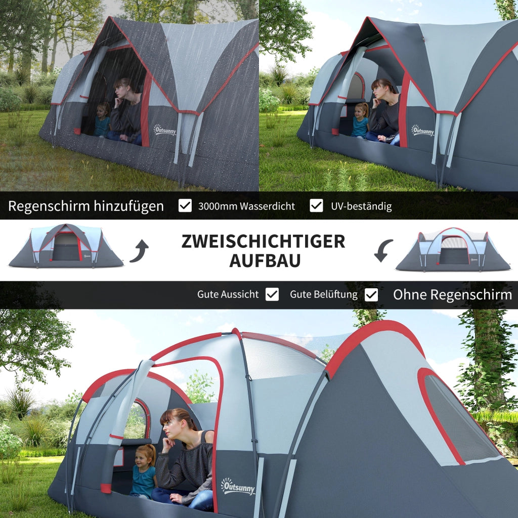 Tenda da campeggio 5-6 persone ¨C zephmum ¨C grigio chiaro
