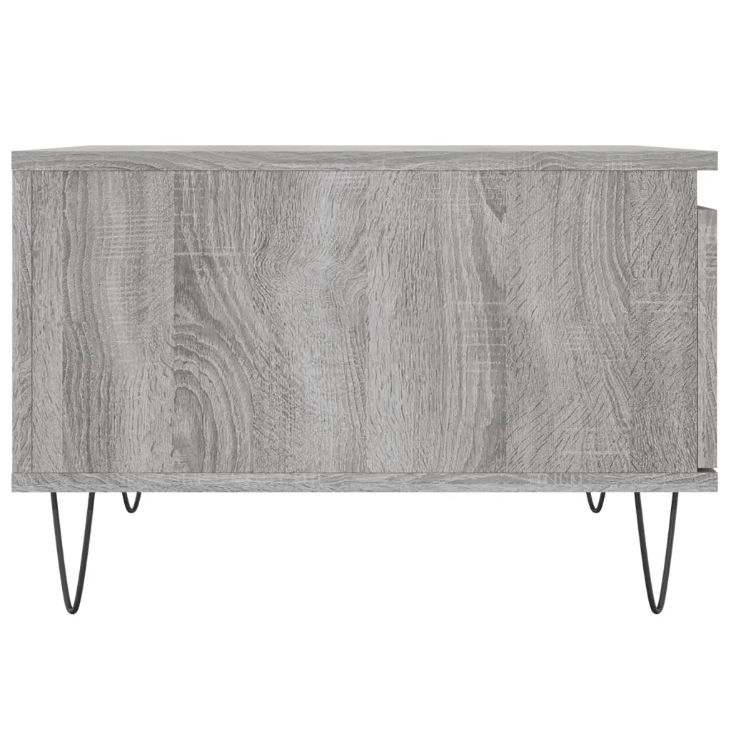 Tavolino Salotto-Tavolino da soggiorno-Tavolo Grigio Sonoma 55x55x36,5 cm Legno Multistrato 489134