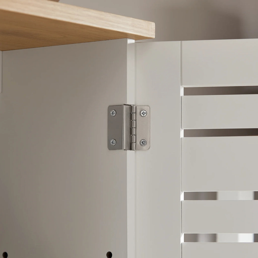 Pensile Bagno Pensile Cucina Armadietto Bagno Armadietto 2 Ripiani Montabile a Parete BZR42-W