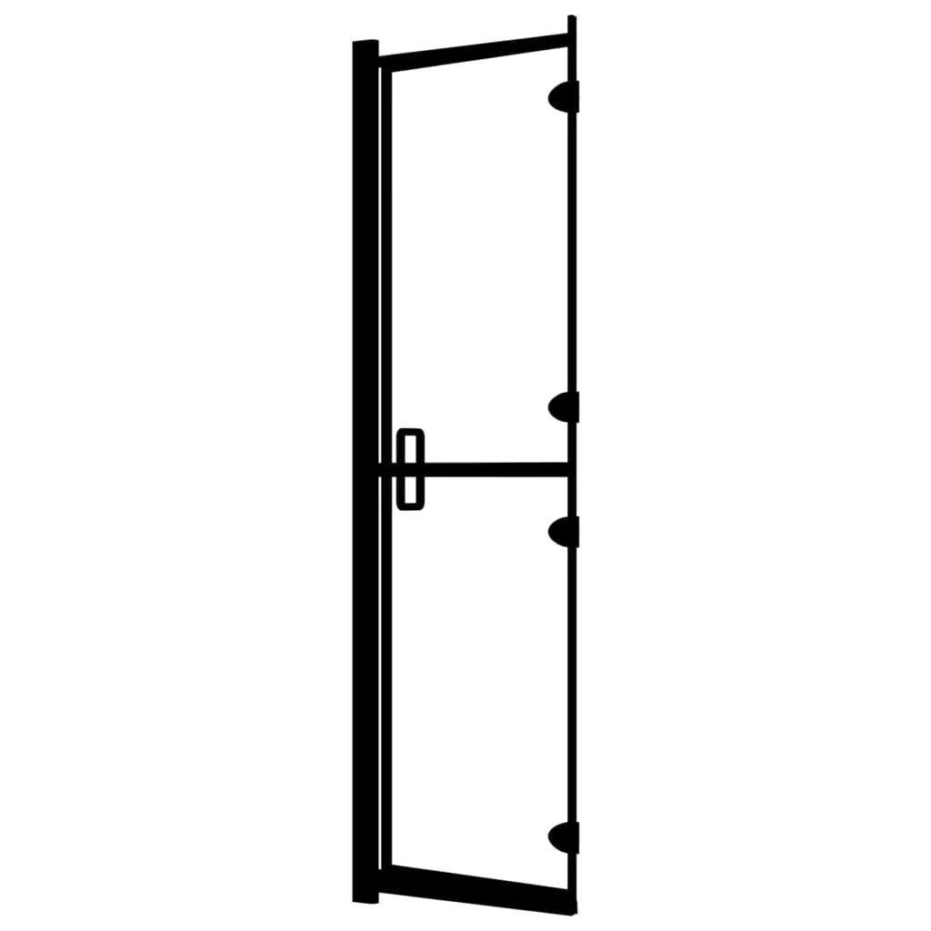 Box doccia pieghevole ESG 80 x 140 cm nero 02_0002045