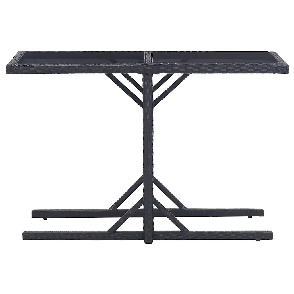 Set Mobili da Pranzo per Giardino 3 pz | Set Salotto da Giardino Nero