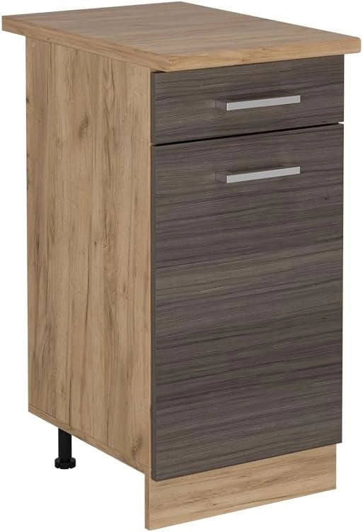 Pensile da cucina R-Line, Antracite lucido, 60 cm, per la libera combinazione all'interno di sistemi cucina modulari