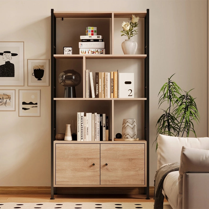 SCAFFALE MODERNO E UNIVERSALE CON ARMADIETTI CHIUDIBILI LOFT CAPIENTE