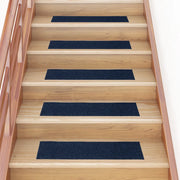 Tappetini per scale autoadesivi 15 pz 76x20 cm blu navy rettangolari 326934