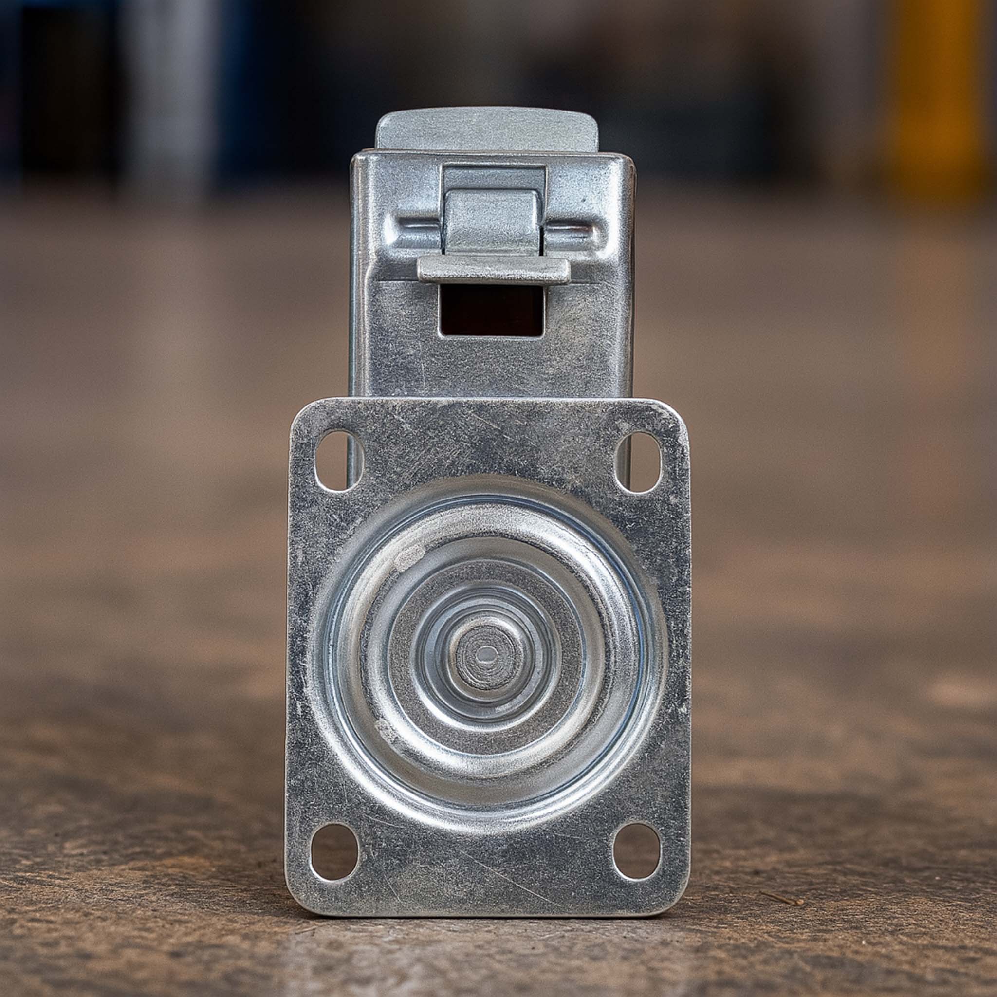 Set 4 ruote girevoli con freno, per trasporto, 160mm, plastica e gomma, max 300 kg a rotella