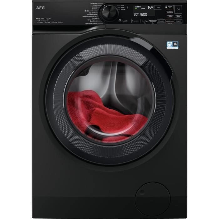 AEG LWR7BLACK Serie 7000 Lavasciuga ProSteam 10-6 Kg 1551 rpm Classe D Wi-Fi Vapore Refresh (85x60x63 cm) colore Nero