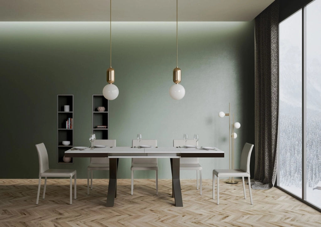 Tavolo Allungabile 120-380x90x77 cm Traffic Evolution Bianco Frassino