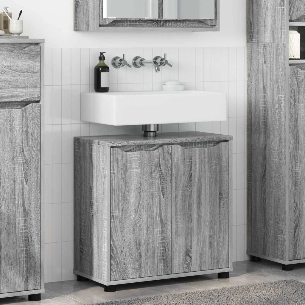Mobile per lavabo da bagno Grigio Sonoma 60 x 30 x 60 cm 888753