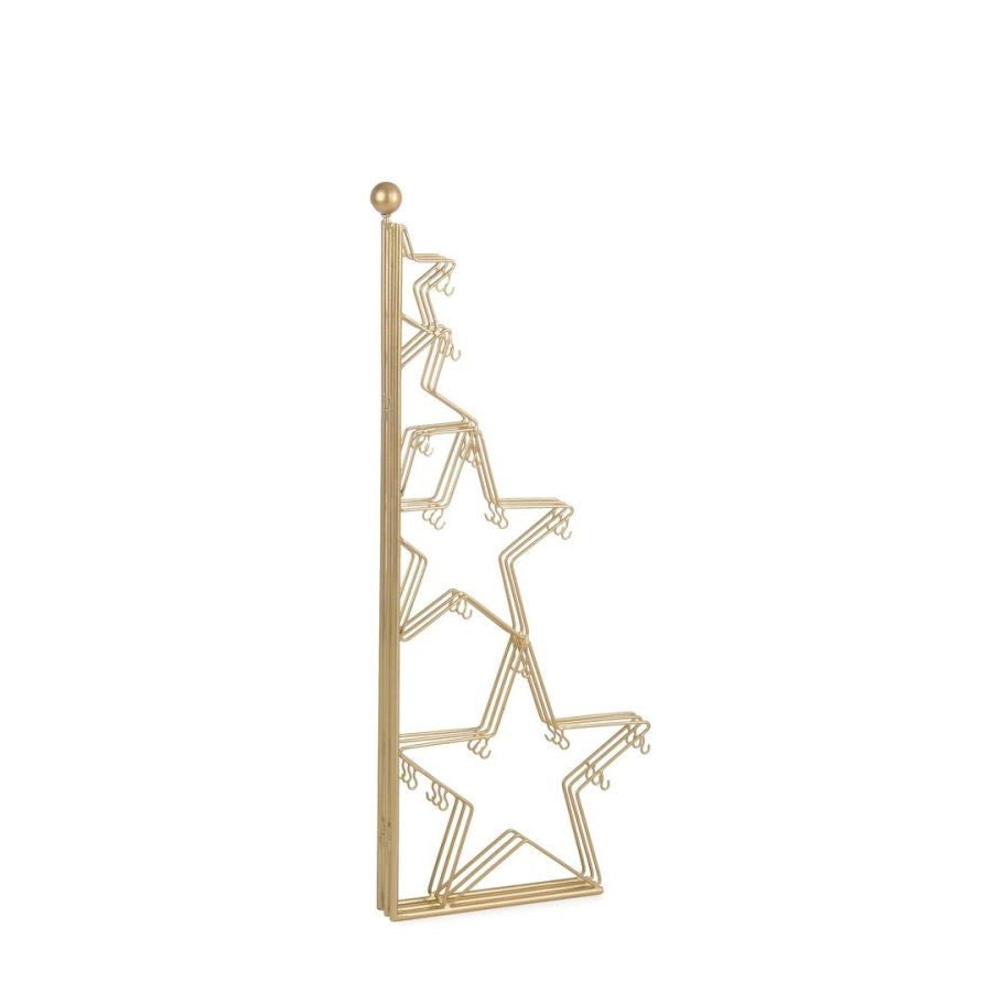 PINO IN ACCIAIO CON GANCI BIZZOTTO ORO AMALIE GANCI 51X38X70H