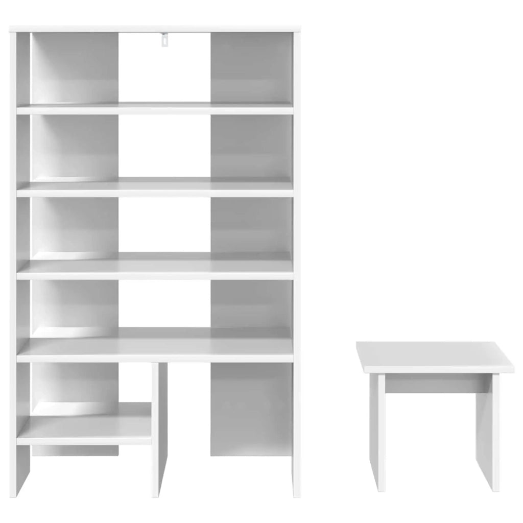 Scarpiera | Mobile per scarpe 2 pz Bianco Legno multistrato