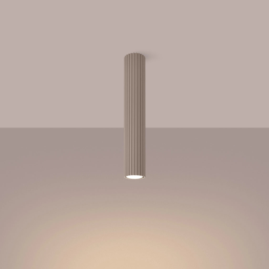 Spot soffitto moderno taupe tondo 40cm GU10 Pure Lume