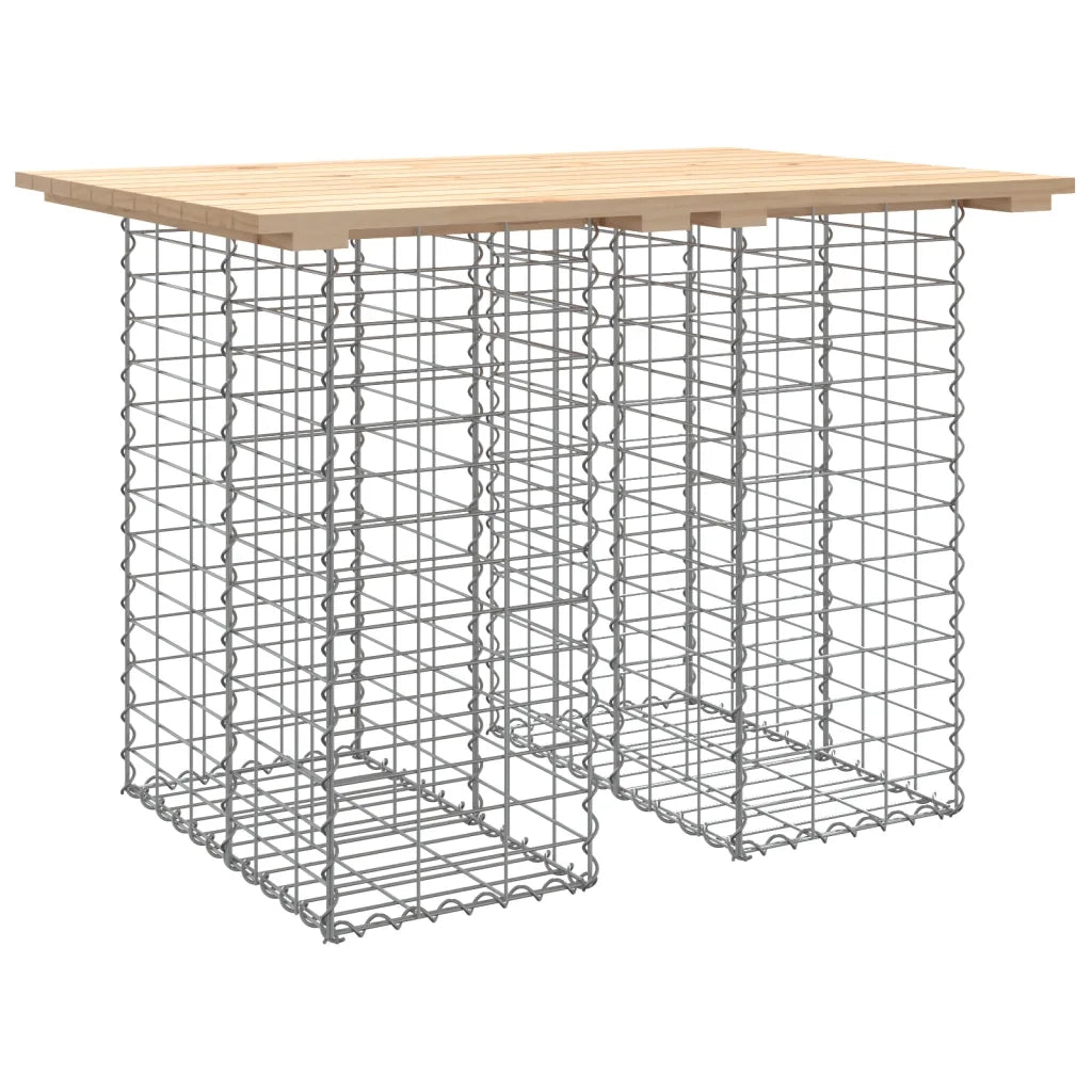 Tavolo da Giardino | Tavolino da esterno in gabbione design 100x70x72 cm in legno massello di pino