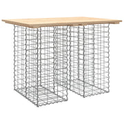 Tavolo da Giardino | Tavolino da esterno in gabbione design 100x70x72 cm in legno massello di pino